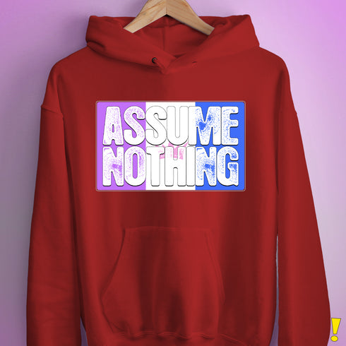 Assume Nothing Drag Pride Flag Hoodie - Red